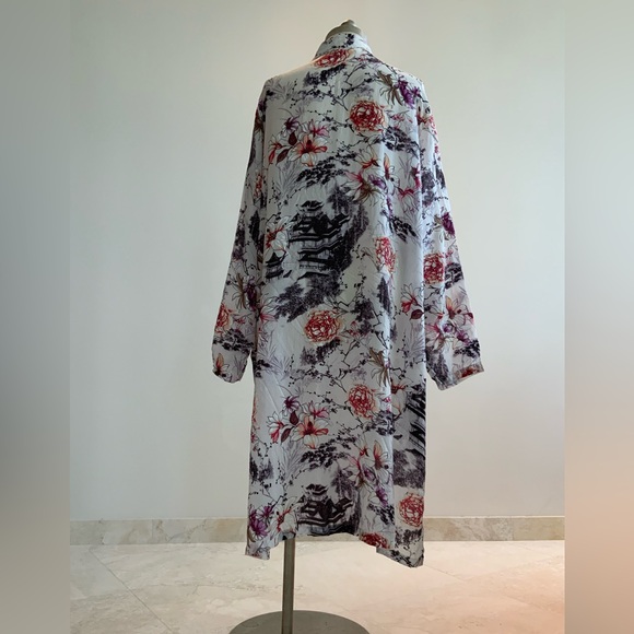 Floral Print Tianello Women's Duster/Tunic XLG - Picture 6 of 6